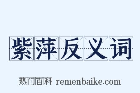 紫萍反义词是什么意思的图片